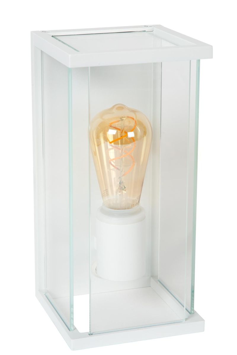 Lucide CLAIRE - Nástenné svietidlo Vonkajšie - 1xE27 - IP54 - Biele